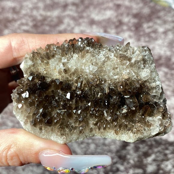Smokey quartz cluster rock gem - Picture 3 of 6